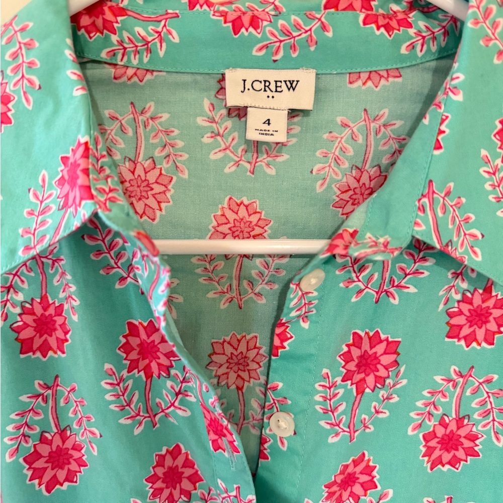 J. Crew Button Down Floral Dress!! NWOT - Picture 4 of 5